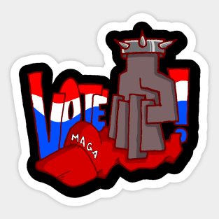 Dead Maga Hat - Vote Blue - African American Hand Sticker
